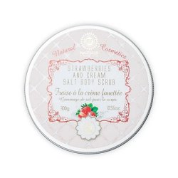 Saules Fabrika Sea Salt Body Scrub - Jordb�r og Fl�de - 300 gr.