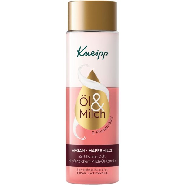 Kneipp Luksus 2-fase Badeolie med Argan og havremlk - 250 ml.