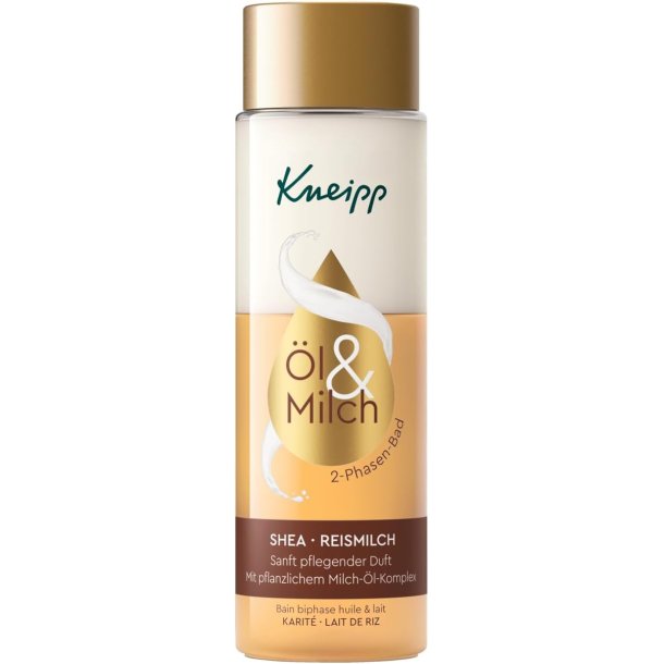 Kneipp Luksus 2-fase Badeolie med Sheasmr og rismlk - 250 ml.