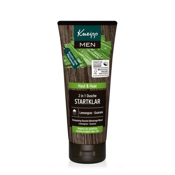 Kneipp MEN 2-i-1 Start Klar - Showergel/shampoo til mnd - 200 ml.