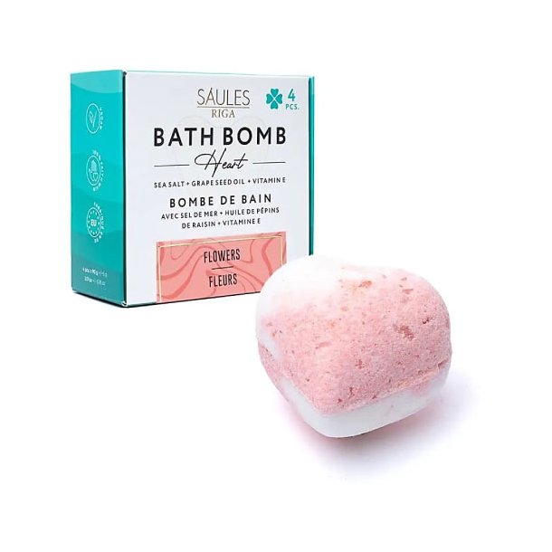 Saules Badebomber - Blomster - 4 stk