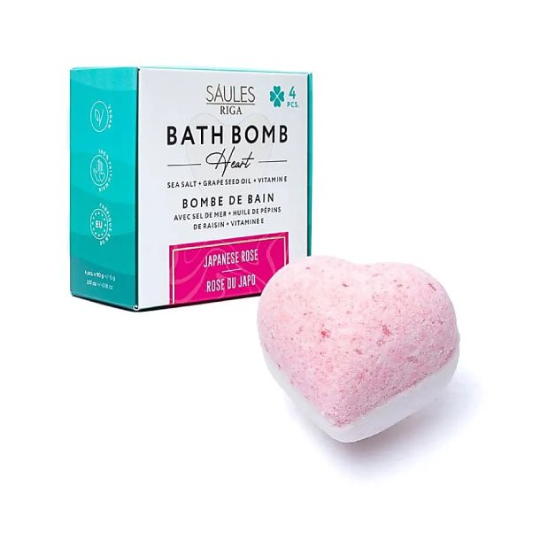 Saules Badebomber - Japansk Rose - 4 stk