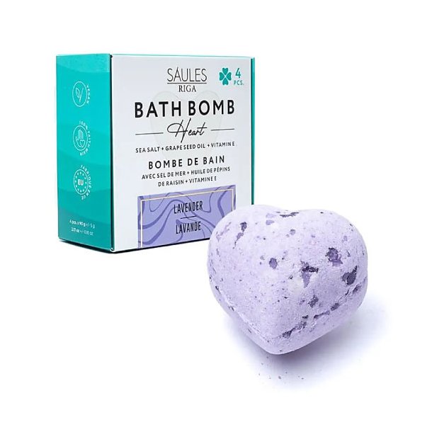 Saules Badebomber - Lavendel - 4 stk