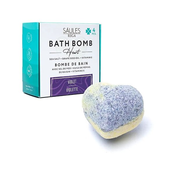 Saules Badebomber - Violet - 4 stk