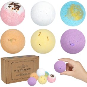 Gaveske med 6 badebomber