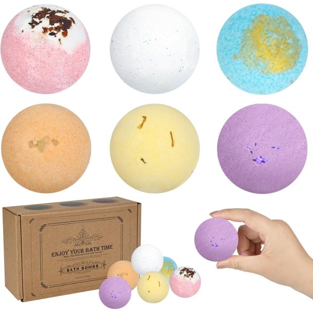 Gaveske med 6 badebomber