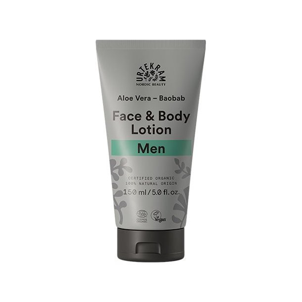 Urtekram MEN Face & Bodylotion - 150 ml.