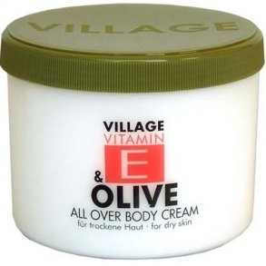 Village Vitamin-E Creme med Olivenolie - 500 ml.