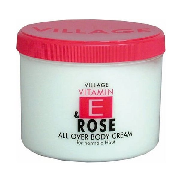 Village Vitamin-E Creme med Rosenekstrakt - 500 ml.