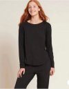 Boody Eco Wear Goodnight Raglan Sleep Top i kologisk bambus - Black