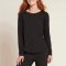 Boody Eco Wear Goodnight Raglan Sleep Top i kologisk bambus - Black