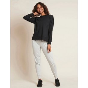 Boody Eco Wear Women's Weekend Crew pullover i kologisk bambus - sort 
