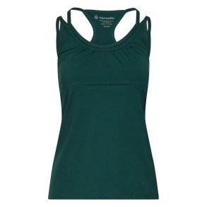 Yamadhi Racerback Yogatop med spaghettistropper - Mrkegrn