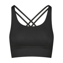 Niyama Essentials Sports BH med krydsede stropper - Sort