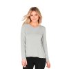 Boody Eco Wear Lang�rmet dame T-shirt med rund hals i �kologisk bambus - Gr�