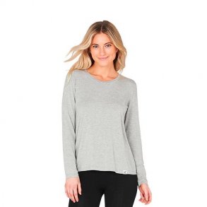 Boody Eco Wear Lang�rmet dame T-shirt med rund hals i �kologisk bambus - Gr�