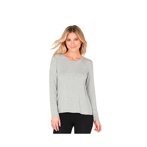 Boody Eco Wear Lang�rmet dame T-shirt med rund hals i �kologisk bambus - Gr�