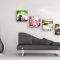 4 stk Feng Shui billeder med blomster, sand, sten og lys
