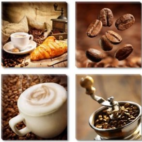 4 stk. stemningsbilleder - Coffee and Beans