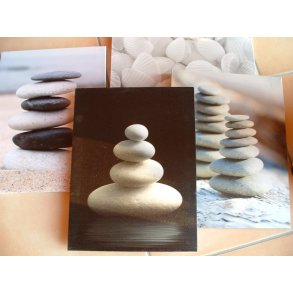 4 stk. wellnessbilleder - Sten Zen-Have