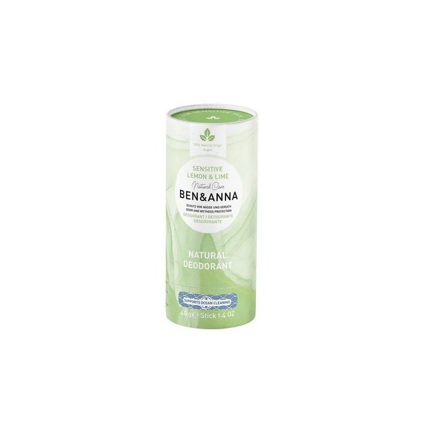 Ben & Anna Sensitiv Deo Stick Lemon & Lime - 40 g.