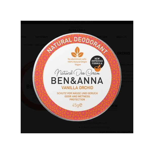 Ben & Anna Deo Cream Vanilla Orchid - 45 g.