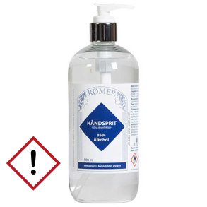 Rmer Hndsprit 85% m. glycerin - 500 ml.
