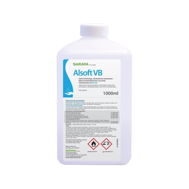 SARAYA Alsoft VB Hnddesinfektionsmiddel - 1 liter 