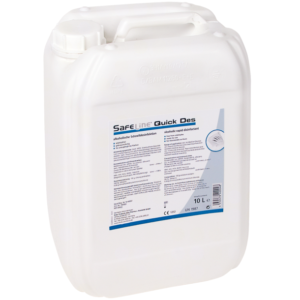 Safeline Quick Des - Alkoholisk hurtigtvirkende desinfektionsmiddel - 10 L.