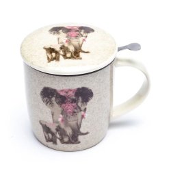 Test Krus, si og lg/brik med - Elefantmotiv