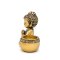 Fyrfadsstage Bedende Buddha, guldfarvet - 13x6x11 cm.