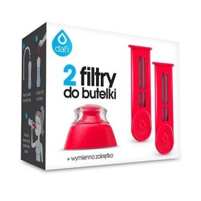 Refiller til filterflaske - 2 stk. refiller + mundstykke - Rd