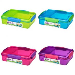 Sistema Madkasse Snack attack duo 975 ml med 2 sm rum - 1 Stk i Bl tilbage