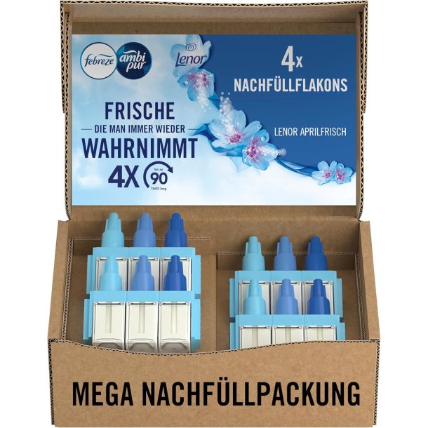 Febreze Luftfrisker, Rent vasketj - 4 x refill 