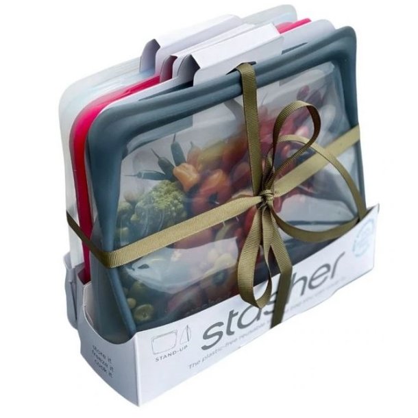 Stasher 3-Pak - 2 Sandwich Bags - 1 Stand up Bag