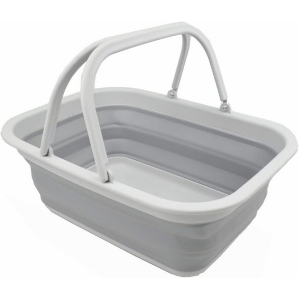 Sammenklappelig/foldbar Balje/kurv med hndtag - 9,2 L.