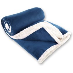 Sherpa Hyggetppe i lammeskinds look, ko-Tex - Bl