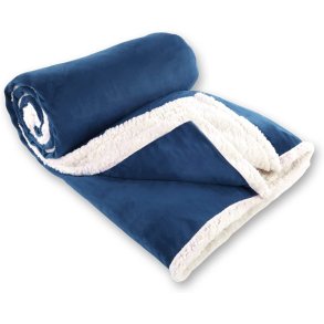 Sherpa Hyggetppe i lammeskinds look, ko-Tex - Bl