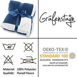 Sherpa Hyggetppe i lammeskinds look, ko-Tex - Bl