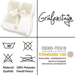 Sherpa Hyggetppe i lammeskinds look, ko-Tex - Creme