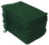 Frott vaskehandsker 100 % bomuld - Mrkegrn 10 stk.