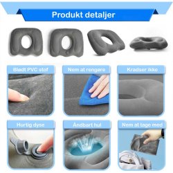 Nevife Ortopdisk og oppustelig terapipude m. hul