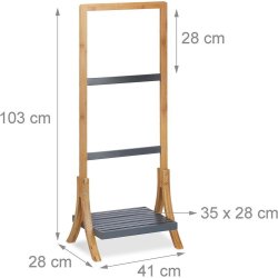 Relaxdays Hndkldeholder med hylde