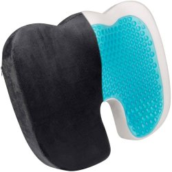 Woltu Ortopdisk Siddepude med memoryfoam og gelcoating - Sort