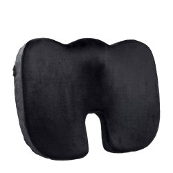 Woltu Ortopdisk Siddepude med memoryfoam og gelcoating - Sort