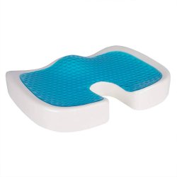 Woltu Ortopdisk Siddepude med memoryfoam og gelcoating - Sort