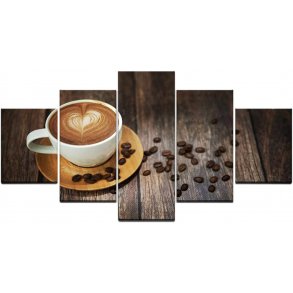 Stemningsbilleder Cappuccino - 100 x 50 cm.