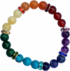 Chakra armbnd med mineraler i de 7 chakra-farver
