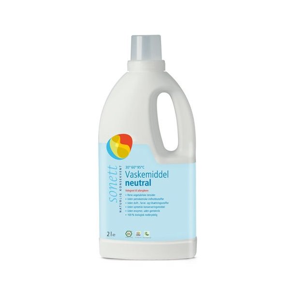 Sonett Flydende Vaskemiddel Neutral, kologisk - 2 liter