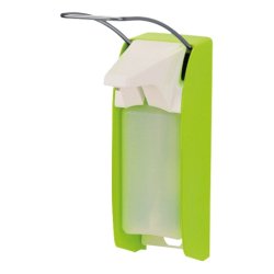Armbetjent dispenser til flydende sbe og desinfektionsmiddel i farver - til 1000 ml. flasker